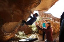 Bouldering in Hueco Tanks on 11/16/2019 with Blue Lizard Climbing and Yoga

Filename: SRM_20191116_1201230.jpg
Aperture: f/5.6
Shutter Speed: 1/320
Body: Canon EOS-1D Mark II
Lens: Canon EF 16-35mm f/2.8 L