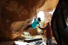 Bouldering in Hueco Tanks on 11/16/2019 with Blue Lizard Climbing and Yoga

Filename: SRM_20191116_1204420.jpg
Aperture: f/5.6
Shutter Speed: 1/250
Body: Canon EOS-1D Mark II
Lens: Canon EF 16-35mm f/2.8 L