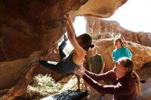 Bouldering in Hueco Tanks on 11/16/2019 with Blue Lizard Climbing and Yoga

Filename: SRM_20191116_1211480.jpg
Aperture: f/5.6
Shutter Speed: 1/400
Body: Canon EOS-1D Mark II
Lens: Canon EF 16-35mm f/2.8 L