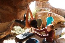 Bouldering in Hueco Tanks on 11/16/2019 with Blue Lizard Climbing and Yoga

Filename: SRM_20191116_1211491.jpg
Aperture: f/5.6
Shutter Speed: 1/250
Body: Canon EOS-1D Mark II
Lens: Canon EF 16-35mm f/2.8 L