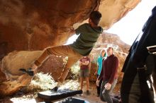 Bouldering in Hueco Tanks on 11/16/2019 with Blue Lizard Climbing and Yoga

Filename: SRM_20191116_1215251.jpg
Aperture: f/5.6
Shutter Speed: 1/200
Body: Canon EOS-1D Mark II
Lens: Canon EF 16-35mm f/2.8 L