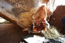 Bouldering in Hueco Tanks on 11/16/2019 with Blue Lizard Climbing and Yoga

Filename: SRM_20191116_1228500.jpg
Aperture: f/5.6
Shutter Speed: 1/320
Body: Canon EOS-1D Mark II
Lens: Canon EF 16-35mm f/2.8 L