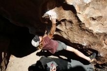 Bouldering in Hueco Tanks on 11/16/2019 with Blue Lizard Climbing and Yoga

Filename: SRM_20191116_1249110.jpg
Aperture: f/8.0
Shutter Speed: 1/500
Body: Canon EOS-1D Mark II
Lens: Canon EF 16-35mm f/2.8 L