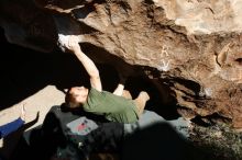 Bouldering in Hueco Tanks on 11/16/2019 with Blue Lizard Climbing and Yoga

Filename: SRM_20191116_1251330.jpg
Aperture: f/8.0
Shutter Speed: 1/640
Body: Canon EOS-1D Mark II
Lens: Canon EF 16-35mm f/2.8 L