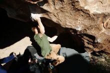 Bouldering in Hueco Tanks on 11/16/2019 with Blue Lizard Climbing and Yoga

Filename: SRM_20191116_1251331.jpg
Aperture: f/8.0
Shutter Speed: 1/500
Body: Canon EOS-1D Mark II
Lens: Canon EF 16-35mm f/2.8 L