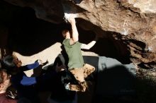 Bouldering in Hueco Tanks on 11/16/2019 with Blue Lizard Climbing and Yoga

Filename: SRM_20191116_1251340.jpg
Aperture: f/8.0
Shutter Speed: 1/500
Body: Canon EOS-1D Mark II
Lens: Canon EF 16-35mm f/2.8 L