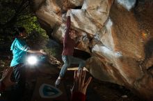 Bouldering in Hueco Tanks on 11/16/2019 with Blue Lizard Climbing and Yoga

Filename: SRM_20191116_1347340.jpg
Aperture: f/8.0
Shutter Speed: 1/250
Body: Canon EOS-1D Mark II
Lens: Canon EF 16-35mm f/2.8 L