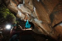 Bouldering in Hueco Tanks on 11/16/2019 with Blue Lizard Climbing and Yoga

Filename: SRM_20191116_1348440.jpg
Aperture: f/8.0
Shutter Speed: 1/250
Body: Canon EOS-1D Mark II
Lens: Canon EF 16-35mm f/2.8 L