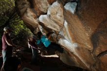 Bouldering in Hueco Tanks on 11/16/2019 with Blue Lizard Climbing and Yoga

Filename: SRM_20191116_1348570.jpg
Aperture: f/8.0
Shutter Speed: 1/250
Body: Canon EOS-1D Mark II
Lens: Canon EF 16-35mm f/2.8 L