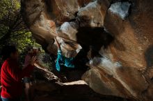 Bouldering in Hueco Tanks on 11/16/2019 with Blue Lizard Climbing and Yoga

Filename: SRM_20191116_1349540.jpg
Aperture: f/8.0
Shutter Speed: 1/250
Body: Canon EOS-1D Mark II
Lens: Canon EF 16-35mm f/2.8 L