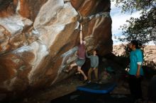 Bouldering in Hueco Tanks on 11/16/2019 with Blue Lizard Climbing and Yoga

Filename: SRM_20191116_1357040.jpg
Aperture: f/8.0
Shutter Speed: 1/250
Body: Canon EOS-1D Mark II
Lens: Canon EF 16-35mm f/2.8 L