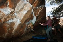 Bouldering in Hueco Tanks on 11/16/2019 with Blue Lizard Climbing and Yoga

Filename: SRM_20191116_1357580.jpg
Aperture: f/8.0
Shutter Speed: 1/250
Body: Canon EOS-1D Mark II
Lens: Canon EF 16-35mm f/2.8 L