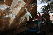 Bouldering in Hueco Tanks on 11/16/2019 with Blue Lizard Climbing and Yoga

Filename: SRM_20191116_1357590.jpg
Aperture: f/8.0
Shutter Speed: 1/250
Body: Canon EOS-1D Mark II
Lens: Canon EF 16-35mm f/2.8 L