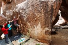 Bouldering in Hueco Tanks on 11/16/2019 with Blue Lizard Climbing and Yoga

Filename: SRM_20191116_1434250.jpg
Aperture: f/5.6
Shutter Speed: 1/200
Body: Canon EOS-1D Mark II
Lens: Canon EF 16-35mm f/2.8 L