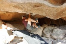 Bouldering in Hueco Tanks on 11/16/2019 with Blue Lizard Climbing and Yoga

Filename: SRM_20191116_1558500.jpg
Aperture: f/5.6
Shutter Speed: 1/160
Body: Canon EOS-1D Mark II
Lens: Canon EF 16-35mm f/2.8 L