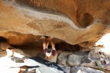 Bouldering in Hueco Tanks on 11/16/2019 with Blue Lizard Climbing and Yoga

Filename: SRM_20191116_1558590.jpg
Aperture: f/5.6
Shutter Speed: 1/200
Body: Canon EOS-1D Mark II
Lens: Canon EF 16-35mm f/2.8 L