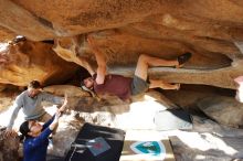 Bouldering in Hueco Tanks on 11/16/2019 with Blue Lizard Climbing and Yoga

Filename: SRM_20191116_1559350.jpg
Aperture: f/5.6
Shutter Speed: 1/200
Body: Canon EOS-1D Mark II
Lens: Canon EF 16-35mm f/2.8 L