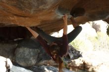 Bouldering in Hueco Tanks on 11/16/2019 with Blue Lizard Climbing and Yoga

Filename: SRM_20191116_1604320.jpg
Aperture: f/4.0
Shutter Speed: 1/400
Body: Canon EOS-1D Mark II
Lens: Canon EF 50mm f/1.8 II