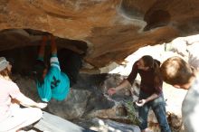 Bouldering in Hueco Tanks on 11/16/2019 with Blue Lizard Climbing and Yoga

Filename: SRM_20191116_1606560.jpg
Aperture: f/4.0
Shutter Speed: 1/320
Body: Canon EOS-1D Mark II
Lens: Canon EF 50mm f/1.8 II