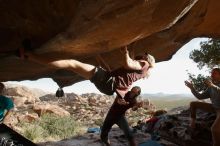 Bouldering in Hueco Tanks on 11/16/2019 with Blue Lizard Climbing and Yoga

Filename: SRM_20191116_1638430.jpg
Aperture: f/5.6
Shutter Speed: 1/250
Body: Canon EOS-1D Mark II
Lens: Canon EF 16-35mm f/2.8 L