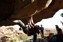 Bouldering in Hueco Tanks on 11/16/2019 with Blue Lizard Climbing and Yoga

Filename: SRM_20191116_1644470.jpg
Aperture: f/5.6
Shutter Speed: 1/250
Body: Canon EOS-1D Mark II
Lens: Canon EF 16-35mm f/2.8 L