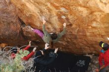 Bouldering in Hueco Tanks on 11/23/2019 with Blue Lizard Climbing and Yoga

Filename: SRM_20191123_1227490.jpg
Aperture: f/4.0
Shutter Speed: 1/250
Body: Canon EOS-1D Mark II
Lens: Canon EF 50mm f/1.8 II