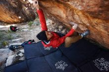 Bouldering in Hueco Tanks on 11/23/2019 with Blue Lizard Climbing and Yoga

Filename: SRM_20191123_1234130.jpg
Aperture: f/3.5
Shutter Speed: 1/250
Body: Canon EOS-1D Mark II
Lens: Canon EF 16-35mm f/2.8 L