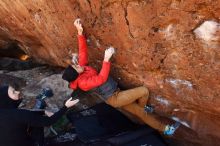 Bouldering in Hueco Tanks on 11/23/2019 with Blue Lizard Climbing and Yoga

Filename: SRM_20191123_1259080.jpg
Aperture: f/6.3
Shutter Speed: 1/160
Body: Canon EOS-1D Mark II
Lens: Canon EF 16-35mm f/2.8 L