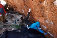 Bouldering in Hueco Tanks on 11/23/2019 with Blue Lizard Climbing and Yoga

Filename: SRM_20191123_1308140.jpg
Aperture: f/4.5
Shutter Speed: 1/250
Body: Canon EOS-1D Mark II
Lens: Canon EF 16-35mm f/2.8 L