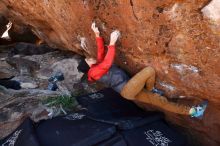 Bouldering in Hueco Tanks on 11/23/2019 with Blue Lizard Climbing and Yoga

Filename: SRM_20191123_1309450.jpg
Aperture: f/5.0
Shutter Speed: 1/250
Body: Canon EOS-1D Mark II
Lens: Canon EF 16-35mm f/2.8 L