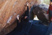 Bouldering in Hueco Tanks on 11/23/2019 with Blue Lizard Climbing and Yoga

Filename: SRM_20191123_1317390.jpg
Aperture: f/2.8
Shutter Speed: 1/250
Body: Canon EOS-1D Mark II
Lens: Canon EF 50mm f/1.8 II