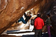 Bouldering in Hueco Tanks on 11/23/2019 with Blue Lizard Climbing and Yoga

Filename: SRM_20191123_1403490.jpg
Aperture: f/5.0
Shutter Speed: 1/250
Body: Canon EOS-1D Mark II
Lens: Canon EF 50mm f/1.8 II