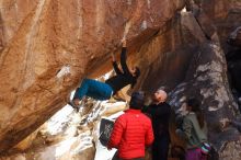 Bouldering in Hueco Tanks on 11/23/2019 with Blue Lizard Climbing and Yoga

Filename: SRM_20191123_1403580.jpg
Aperture: f/4.0
Shutter Speed: 1/250
Body: Canon EOS-1D Mark II
Lens: Canon EF 50mm f/1.8 II