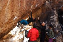 Bouldering in Hueco Tanks on 11/23/2019 with Blue Lizard Climbing and Yoga

Filename: SRM_20191123_1403590.jpg
Aperture: f/4.0
Shutter Speed: 1/250
Body: Canon EOS-1D Mark II
Lens: Canon EF 50mm f/1.8 II