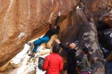 Bouldering in Hueco Tanks on 11/23/2019 with Blue Lizard Climbing and Yoga

Filename: SRM_20191123_1404000.jpg
Aperture: f/3.5
Shutter Speed: 1/250
Body: Canon EOS-1D Mark II
Lens: Canon EF 50mm f/1.8 II