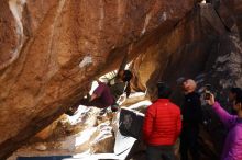 Bouldering in Hueco Tanks on 11/23/2019 with Blue Lizard Climbing and Yoga

Filename: SRM_20191123_1404180.jpg
Aperture: f/5.0
Shutter Speed: 1/250
Body: Canon EOS-1D Mark II
Lens: Canon EF 50mm f/1.8 II