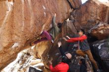 Bouldering in Hueco Tanks on 11/23/2019 with Blue Lizard Climbing and Yoga

Filename: SRM_20191123_1404560.jpg
Aperture: f/3.5
Shutter Speed: 1/250
Body: Canon EOS-1D Mark II
Lens: Canon EF 50mm f/1.8 II