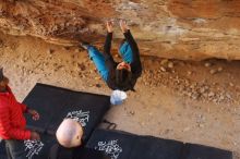 Bouldering in Hueco Tanks on 11/23/2019 with Blue Lizard Climbing and Yoga

Filename: SRM_20191123_1410150.jpg
Aperture: f/2.5
Shutter Speed: 1/250
Body: Canon EOS-1D Mark II
Lens: Canon EF 50mm f/1.8 II