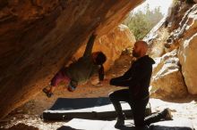 Bouldering in Hueco Tanks on 11/23/2019 with Blue Lizard Climbing and Yoga

Filename: SRM_20191123_1412530.jpg
Aperture: f/5.6
Shutter Speed: 1/250
Body: Canon EOS-1D Mark II
Lens: Canon EF 50mm f/1.8 II