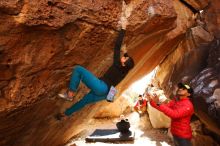 Bouldering in Hueco Tanks on 11/23/2019 with Blue Lizard Climbing and Yoga

Filename: SRM_20191123_1414050.jpg
Aperture: f/3.5
Shutter Speed: 1/250
Body: Canon EOS-1D Mark II
Lens: Canon EF 16-35mm f/2.8 L