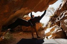 Bouldering in Hueco Tanks on 11/23/2019 with Blue Lizard Climbing and Yoga

Filename: SRM_20191123_1415190.jpg
Aperture: f/8.0
Shutter Speed: 1/250
Body: Canon EOS-1D Mark II
Lens: Canon EF 16-35mm f/2.8 L