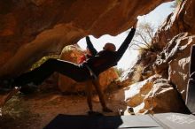Bouldering in Hueco Tanks on 11/23/2019 with Blue Lizard Climbing and Yoga

Filename: SRM_20191123_1415200.jpg
Aperture: f/8.0
Shutter Speed: 1/250
Body: Canon EOS-1D Mark II
Lens: Canon EF 16-35mm f/2.8 L