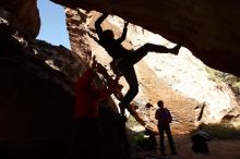 Bouldering in Hueco Tanks on 11/23/2019 with Blue Lizard Climbing and Yoga

Filename: SRM_20191123_1418231.jpg
Aperture: f/9.0
Shutter Speed: 1/250
Body: Canon EOS-1D Mark II
Lens: Canon EF 16-35mm f/2.8 L