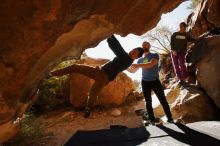 Bouldering in Hueco Tanks on 11/23/2019 with Blue Lizard Climbing and Yoga

Filename: SRM_20191123_1421360.jpg
Aperture: f/9.0
Shutter Speed: 1/250
Body: Canon EOS-1D Mark II
Lens: Canon EF 16-35mm f/2.8 L