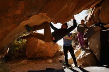 Bouldering in Hueco Tanks on 11/23/2019 with Blue Lizard Climbing and Yoga

Filename: SRM_20191123_1421430.jpg
Aperture: f/8.0
Shutter Speed: 1/250
Body: Canon EOS-1D Mark II
Lens: Canon EF 16-35mm f/2.8 L
