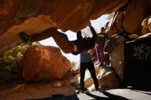 Bouldering in Hueco Tanks on 11/23/2019 with Blue Lizard Climbing and Yoga

Filename: SRM_20191123_1421470.jpg
Aperture: f/8.0
Shutter Speed: 1/250
Body: Canon EOS-1D Mark II
Lens: Canon EF 16-35mm f/2.8 L