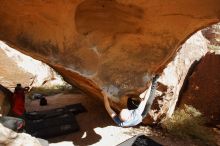 Bouldering in Hueco Tanks on 11/23/2019 with Blue Lizard Climbing and Yoga

Filename: SRM_20191123_1422540.jpg
Aperture: f/7.1
Shutter Speed: 1/250
Body: Canon EOS-1D Mark II
Lens: Canon EF 16-35mm f/2.8 L