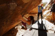 Bouldering in Hueco Tanks on 11/23/2019 with Blue Lizard Climbing and Yoga

Filename: SRM_20191123_1431201.jpg
Aperture: f/5.0
Shutter Speed: 1/250
Body: Canon EOS-1D Mark II
Lens: Canon EF 16-35mm f/2.8 L