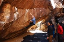 Bouldering in Hueco Tanks on 11/23/2019 with Blue Lizard Climbing and Yoga

Filename: SRM_20191123_1440570.jpg
Aperture: f/4.5
Shutter Speed: 1/250
Body: Canon EOS-1D Mark II
Lens: Canon EF 16-35mm f/2.8 L