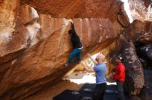 Bouldering in Hueco Tanks on 11/23/2019 with Blue Lizard Climbing and Yoga

Filename: SRM_20191123_1442480.jpg
Aperture: f/4.0
Shutter Speed: 1/250
Body: Canon EOS-1D Mark II
Lens: Canon EF 16-35mm f/2.8 L